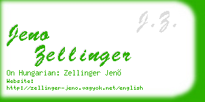 jeno zellinger business card